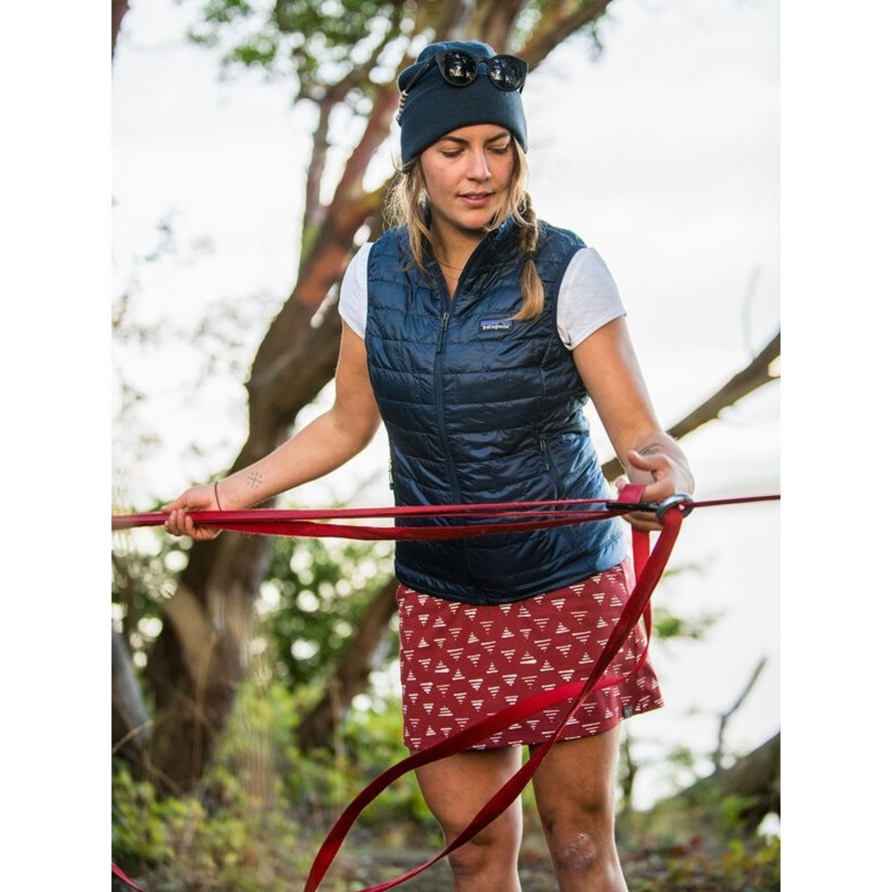 Title Nine Breakthrough Skort Sea Triangle Red Gorpcore Hiking Womens Large‎